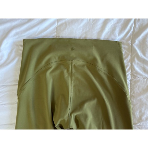 Lululemon Bronze Green InStill Size 10 Soft Stretch High Rise Workout Tight EUC - Picture 5 of 11